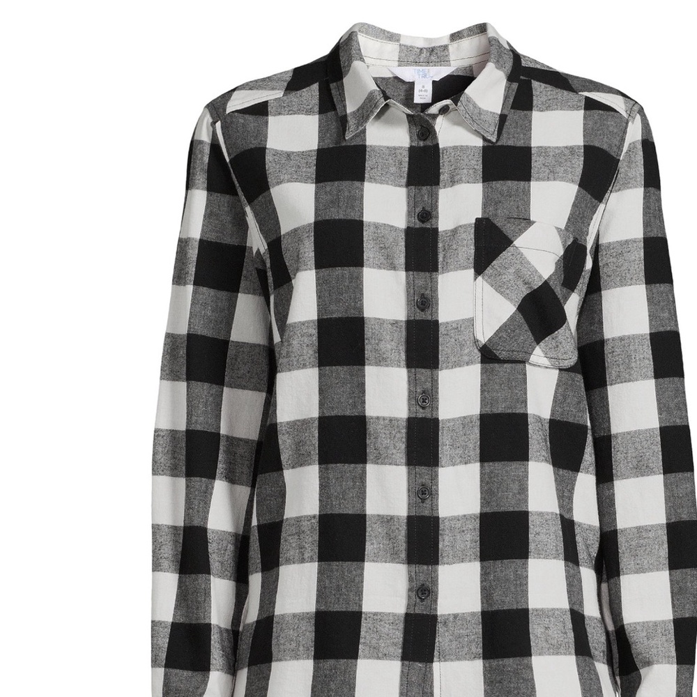 Plaid flannel button down shirt